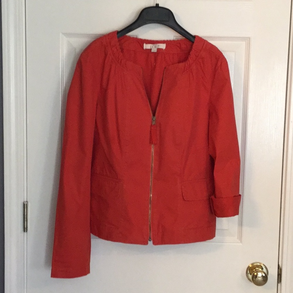 Loft orange cotton blazer